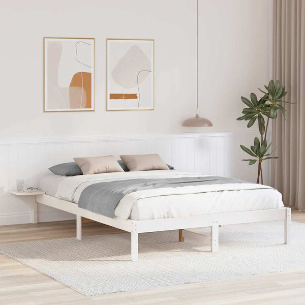 Massiivinen mänty sängyn runko 140 x 200 cm valkoisena