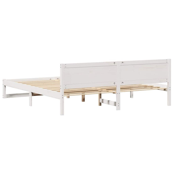 Massiivinen mänty 6FT Super King Size sängyn runko Valkoinen
