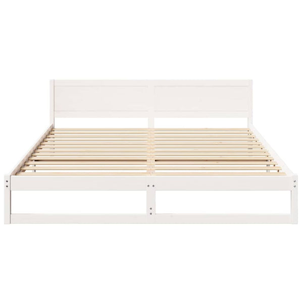 Massiivinen mänty 6FT Super King Size sängyn runko Valkoinen