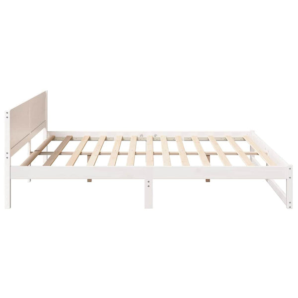 Massiivinen mänty 6FT Super King Size sängyn runko Valkoinen