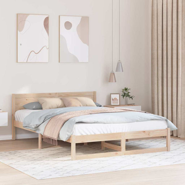 Luonnollinen sängyn runko 160 x 200 cm Massiivinen mänty
