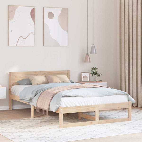 Luonnollinen sängyn runko 120 x 200 cm Massiivinen mänty