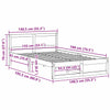 Luonnollinen sängyn runko 4FT6 Double Massiivinen mänty