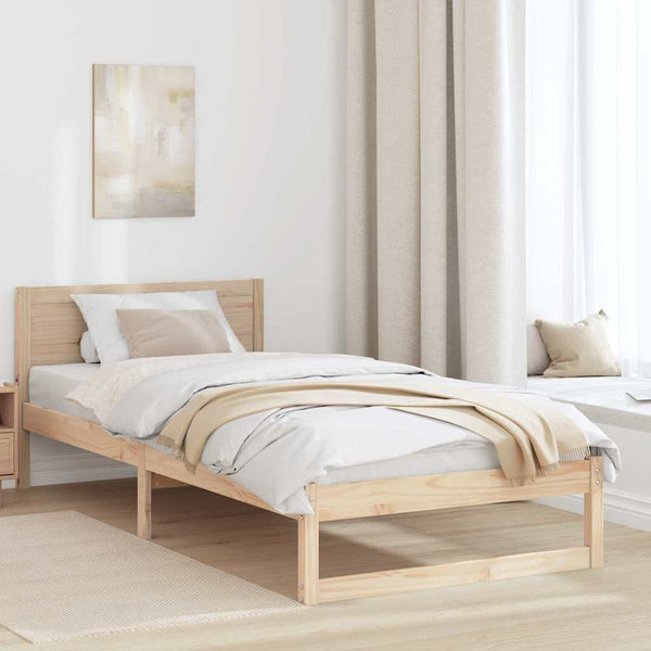 Luonnollinen sängyn runko 80 x 200 cm Massiivista mäntyä
