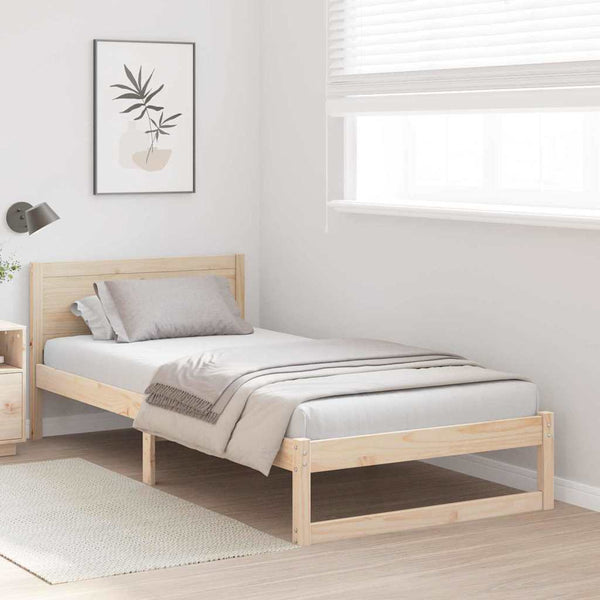 Luonnollinen sängyn runko 80 x 200 cm Massiivista mäntyä