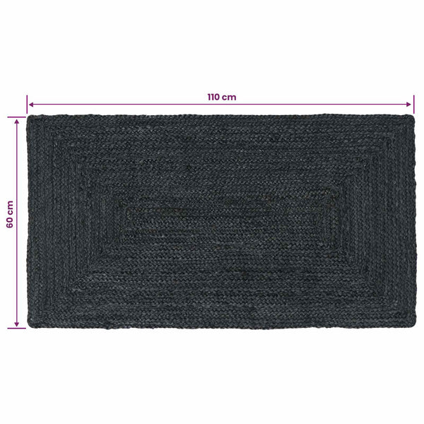 Alue Matto Tummanharmaa 60 x 110 cm Juutti