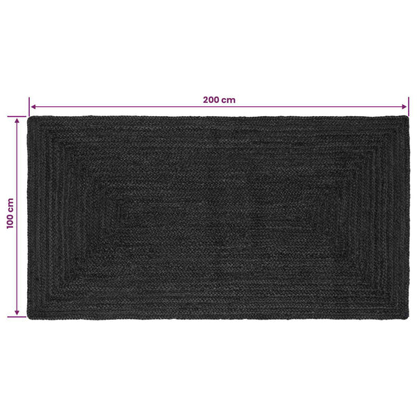 Alue Matto Tummanharmaa 100 x 200 cm Juutti