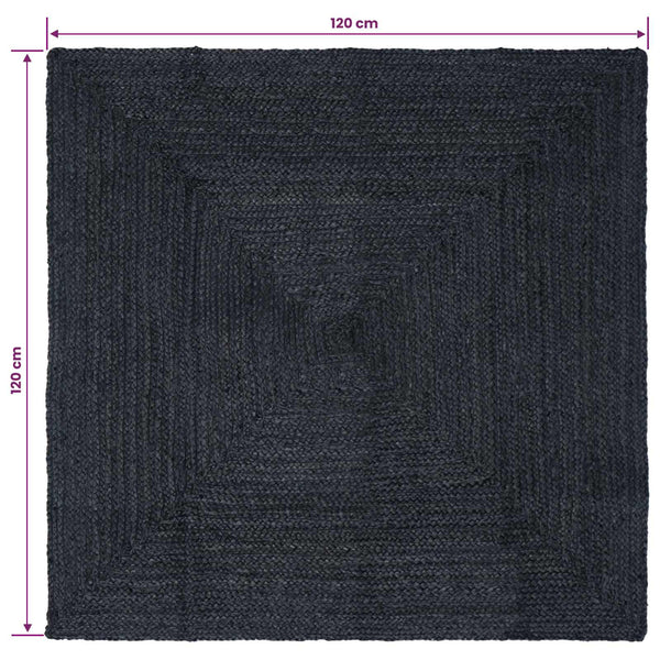 Alue Matto Tummanharmaa 120 x 120 cm Juutti