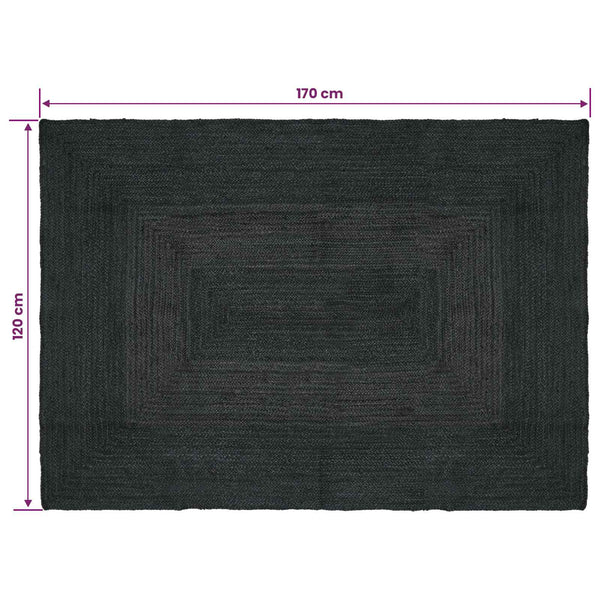 Alue Matto Tummanharmaa 120 x 170 cm Juutti
