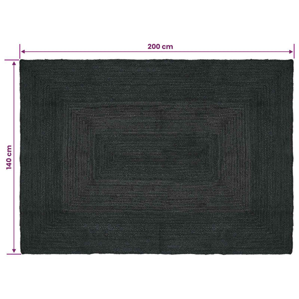 Alue Matto Tummanharmaa 140 x 200 cm Juutti