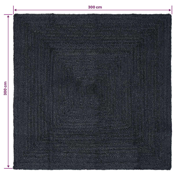 Alue Matto Tummanharmaa 300 x 300 cm Juutti