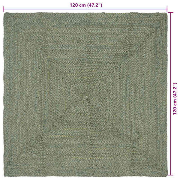 Alue Matto Oliivinvihreä 120 x 120 cm Juutti