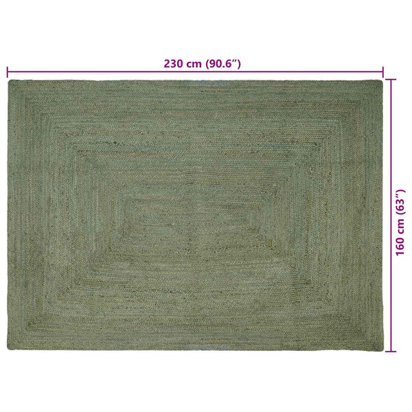 Alue Matto Oliivinvihreä 160 x 230 cm Juutti