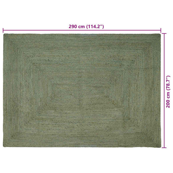 Alue Matto Oliivinvihreä 200 x 290 cm Juutti