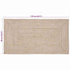 Alue Matto Luonnollinen ja valkoinen 60 x 110 cm Juutti