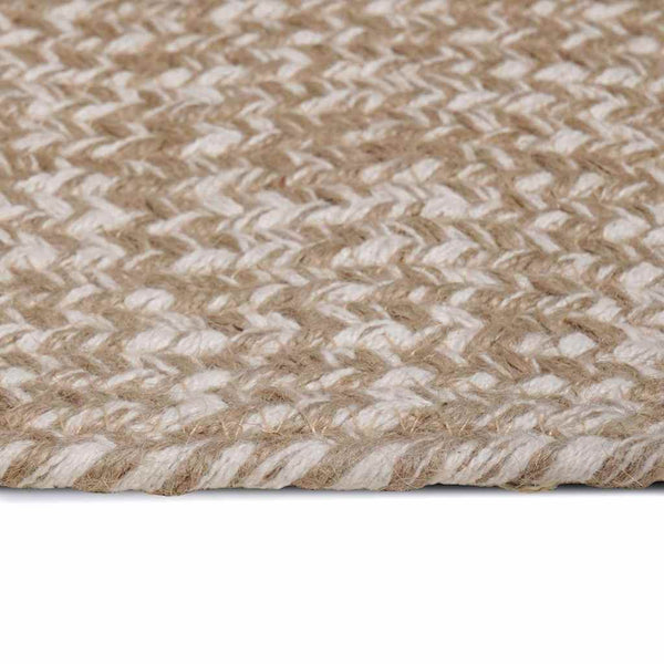 Alue Matto Luonnollinen ja valkoinen 80 x 200 cm Juutti