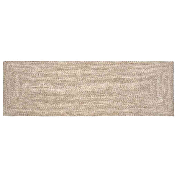 Alue Matto Luonnollinen ja valkoinen 80 x 200 cm Juutti