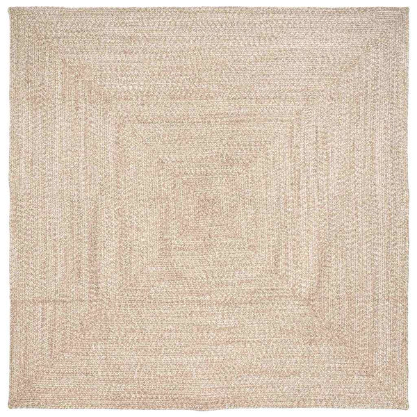 Alue Matto Luonnollinen ja valkoinen 200 x 200 cm Juutti