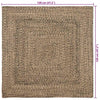 Alue Matto Luonnollinen ja musta 120 x 120 cm Juutti