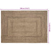 Alue Matto Luonnollinen ja musta 200 x 290 cm Juutti