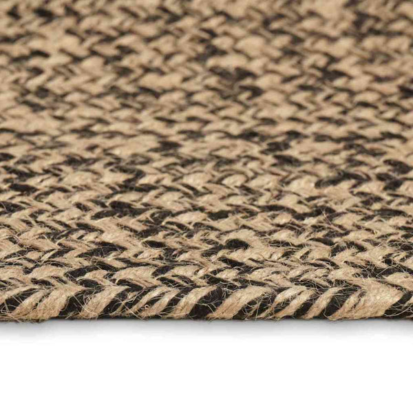 Alue Matto Luonnollinen ja musta 240 x 240 cm Juutti