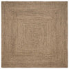 Alue Matto Luonnollinen ja musta 240 x 240 cm Juutti