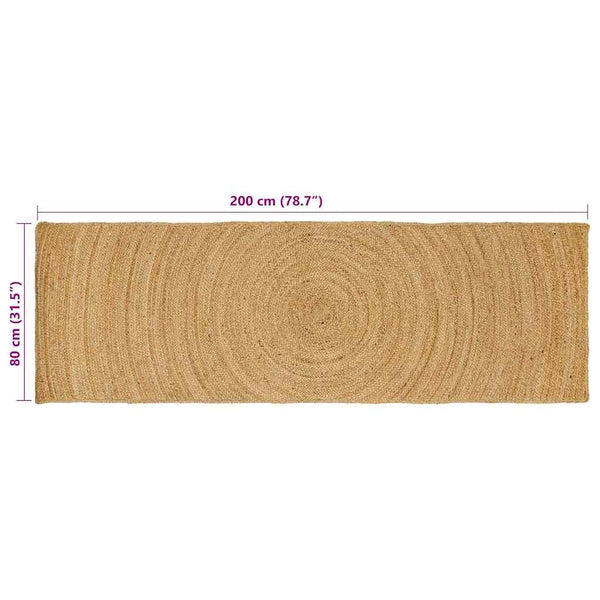 Alue matot Luonnollinen 80 x 200 cm Juutti