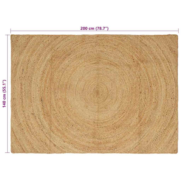 Alue matot Luonnollinen 140 x 200 cm Juutti