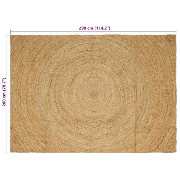 Alue matot Luonnollinen 200 x 290 cm Juutti