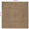Alue matot Harmaa 200 x 200 cm Juutti