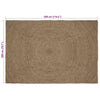 Alue matot Harmaa 200 x 290 cm Juutti