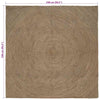 Alue matot Harmaa 240 x 240 cm Juutti