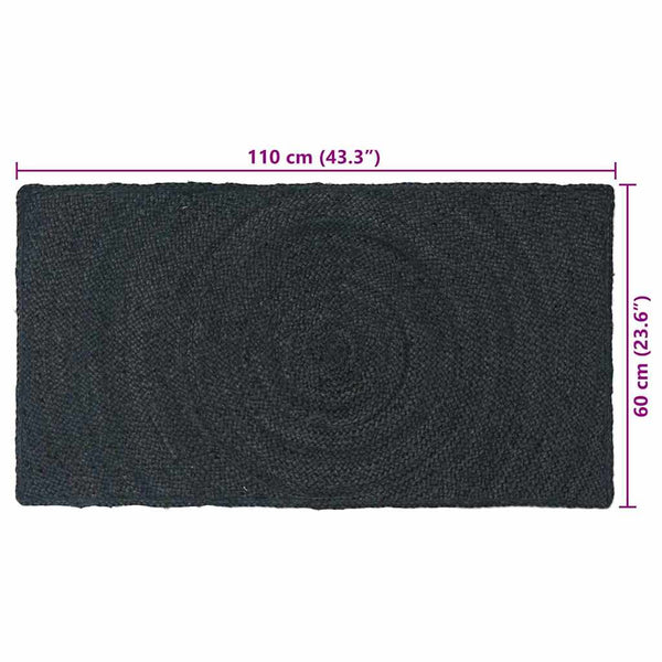 Alue matot Tummanharmaa 60 x 110 cm Juutti