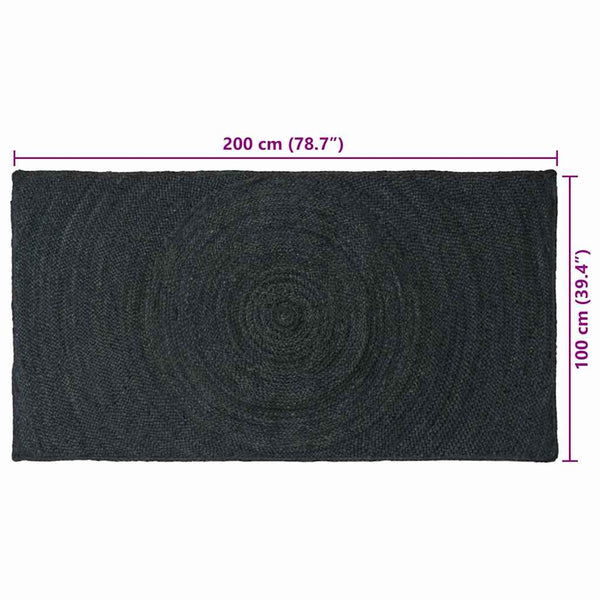 Alue matot Tummanharmaa 100 x 200 cm Juutti
