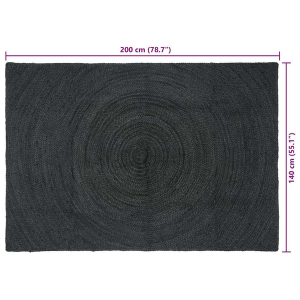 Alue matot Tummanharmaa 140 x 200 cm Juutti