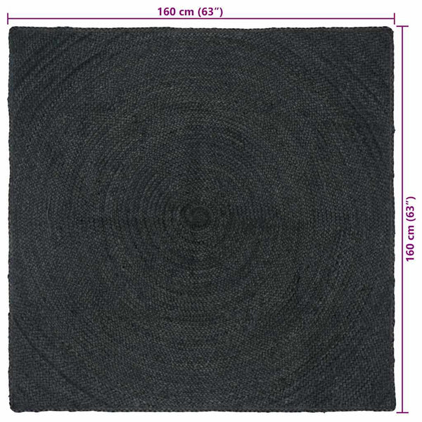 Alue matot Tummanharmaa 160 x 160 cm Juutti