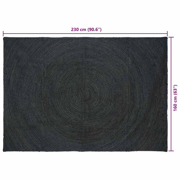 Alue matot Tummanharmaa 160 x 230 cm Juutti