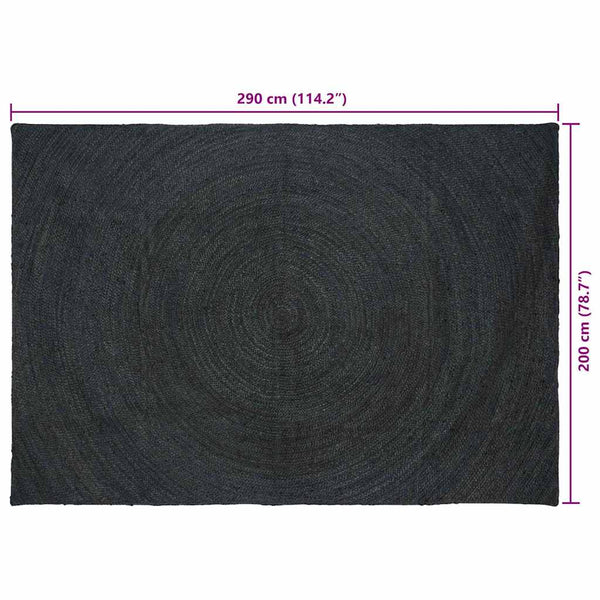 Alue matot Tummanharmaa 200 x 290 cm Juutti
