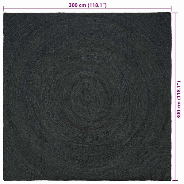 Alue matot Tummanharmaa 300 x 300 cm Juutti