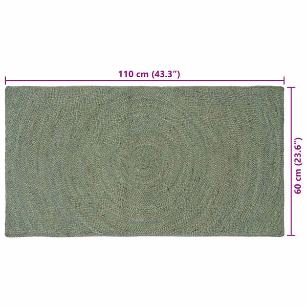 Alue matot Oliivinvihreä 60 x 110 cm Juutti