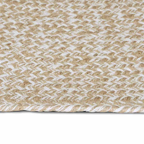 Alue Matto Luonnollinen ja valkoinen 60 x 250 cm Juutti