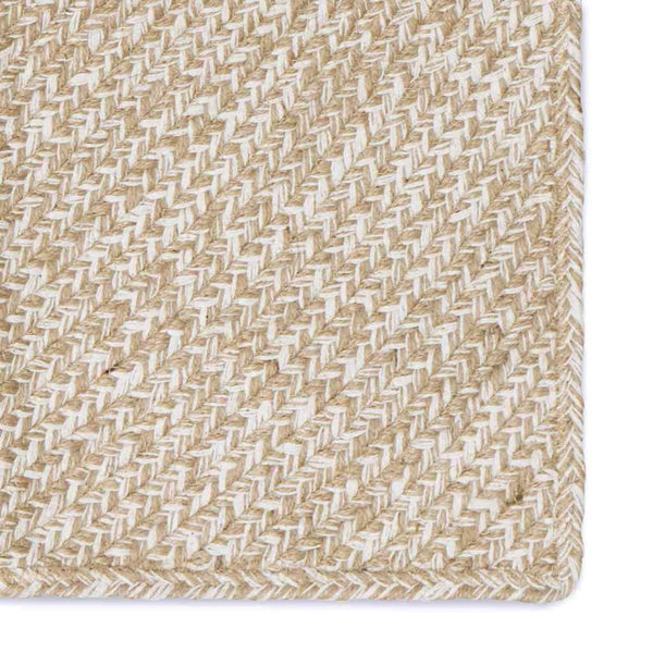 Alue Matto Luonnollinen ja valkoinen 80 x 250 cm Juutti