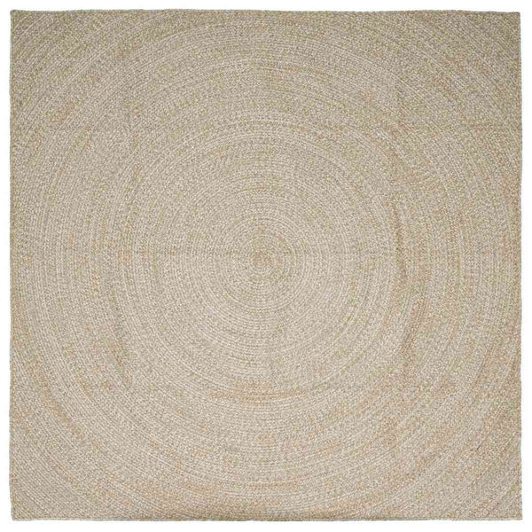 Alue Matto Luonnollinen ja valkoinen 300 x 300 cm Juutti