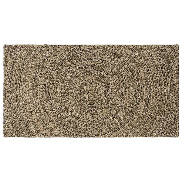 Alue Matto Luonnollinen ja musta 60 x 110 cm Juutti
