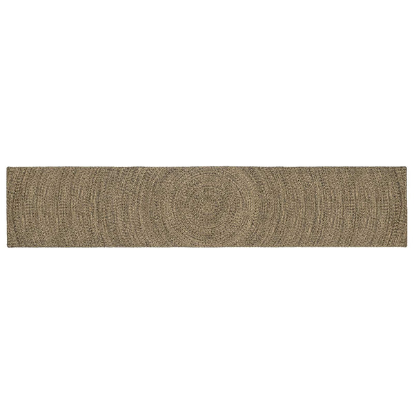 Alue Matto Luonnollinen ja musta 60 x 400 cm Juutti