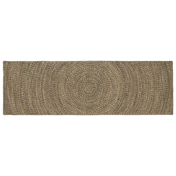 Alue Matto Luonnollinen ja musta 80 x 200 cm Juutti