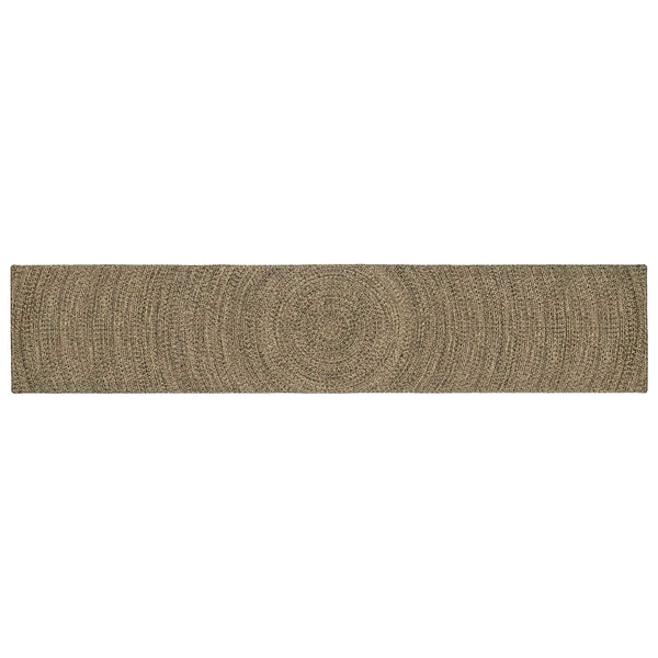 Alue Matto Luonnollinen ja musta 80 x 400 cm Juutti