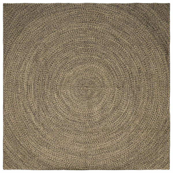 Alue Matto Luonnollinen ja musta 200 x 200 cm Juutti