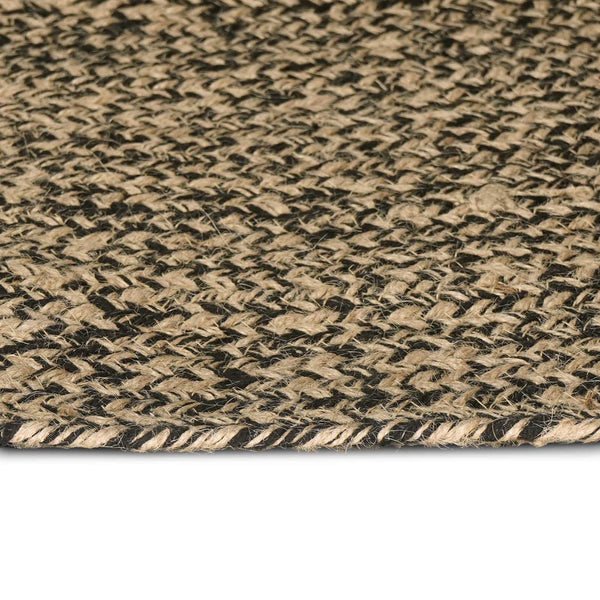 Alue Matto Luonnollinen ja musta 200 x 290 cm Juutti