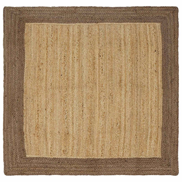 Alue Matto Harmaa ja luonnollinen 120 x 120 cm Juutti